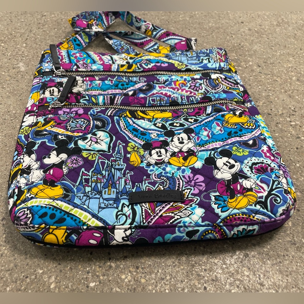EUC Vera Bradley Triple Zip Hipster DISNEY PARKS Mickey's Paisley Celebration - Picture 2 of 16